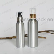 Botella de empaquetado de la crema cosmética de plata con el dispensador de lujo de la loción (PPC-ACB-056)